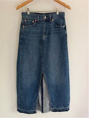 GAP Denim Maxi Skirt 26/2 Long Jean Skirt 90s Y2K